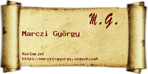 Marczi György névjegykártya