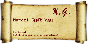 Marczi György névjegykártya